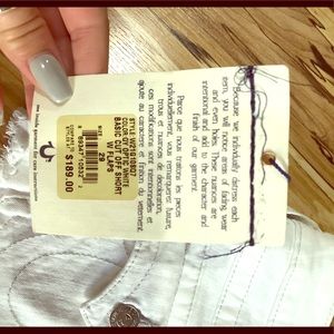 True Religion cut off shorts.